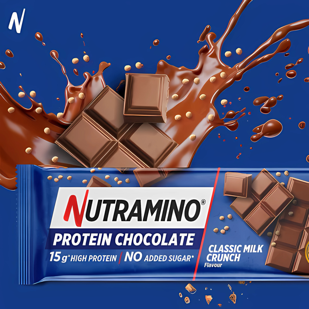 Nutramino Protein Chocolate Bar 16x50g - White Chocolate Raspberry
