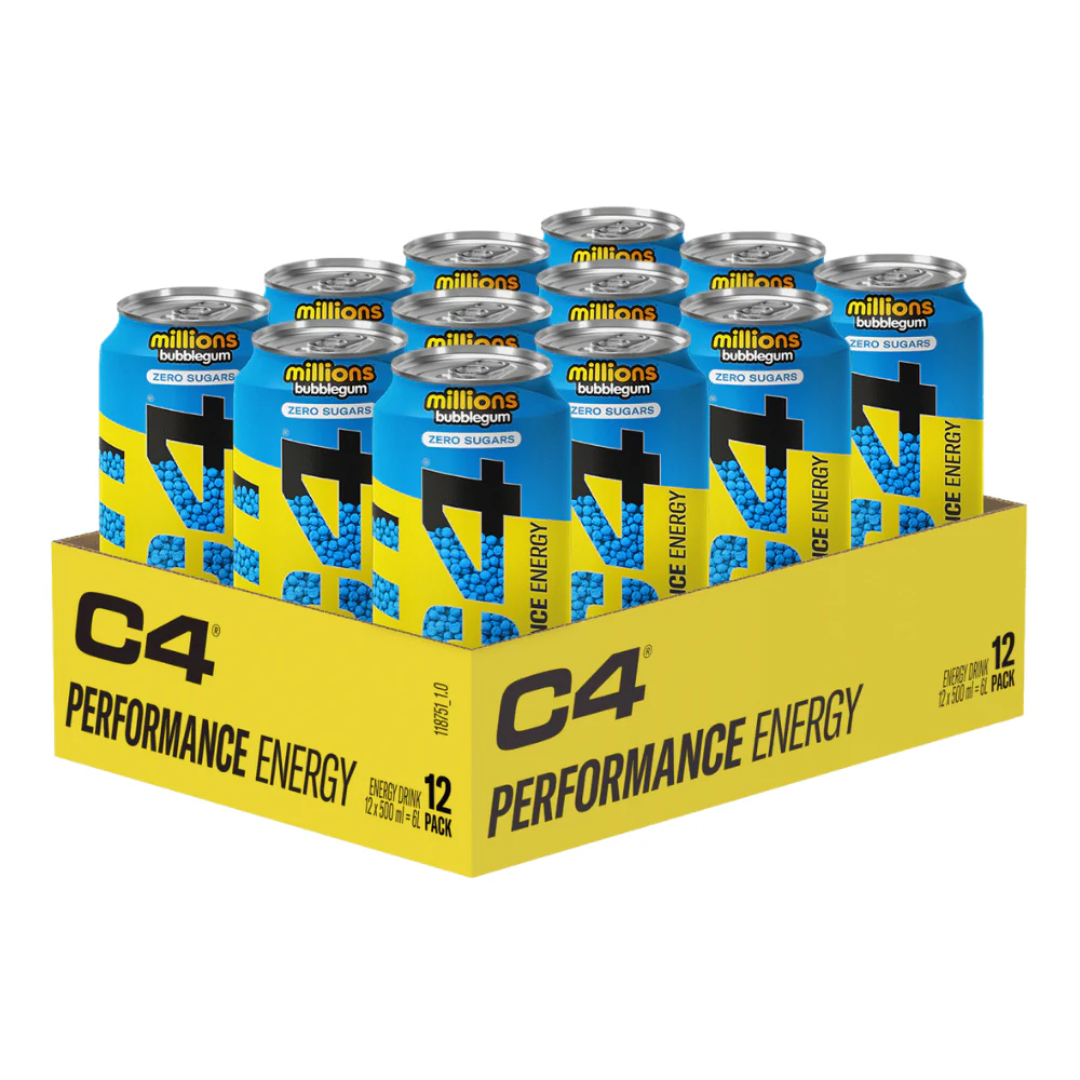 Cellucor C4 Performance Energy Carbonated RTD 12x500ml - Millions Bubblegum