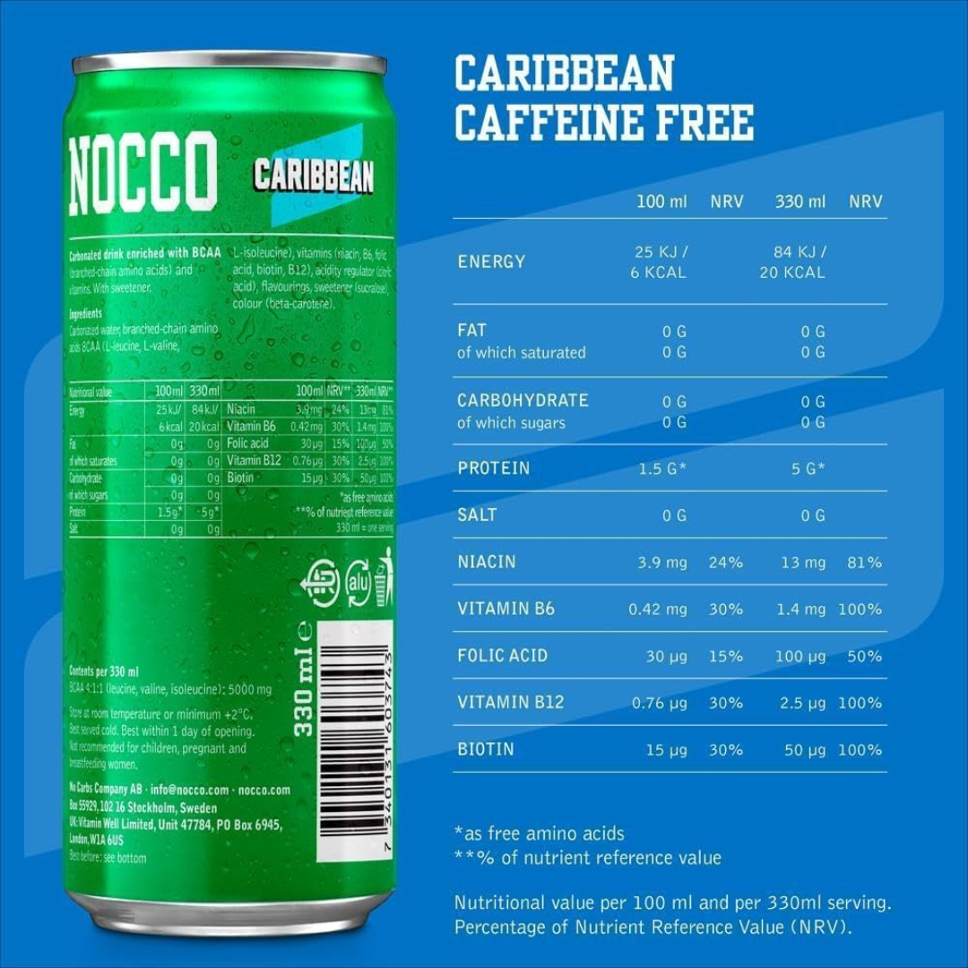 NOCCO BCAA+ 12x330ml - Apple
