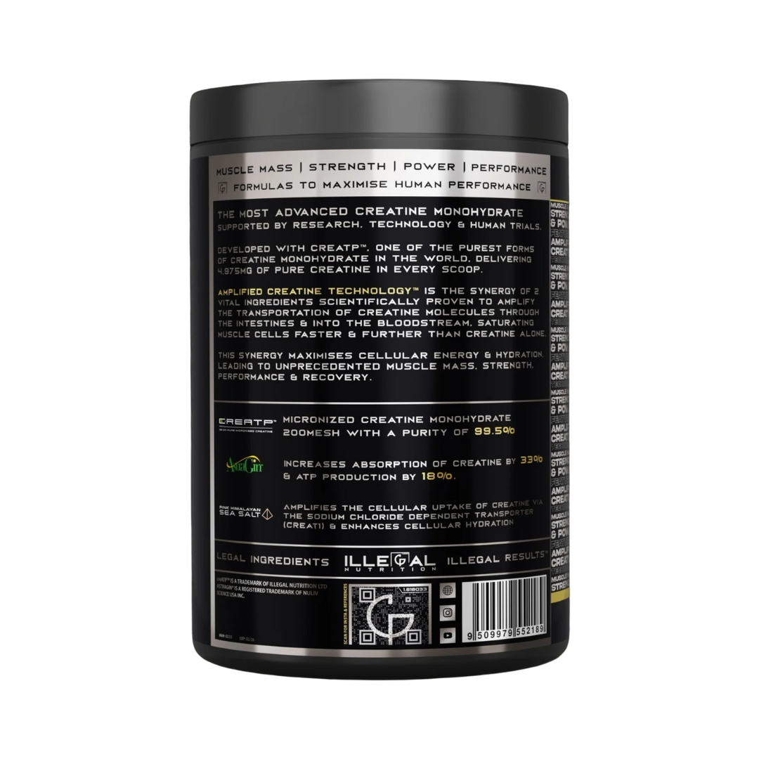 Illegal Nutrition Premium Creatine (Amplified) 333g Unflavoured