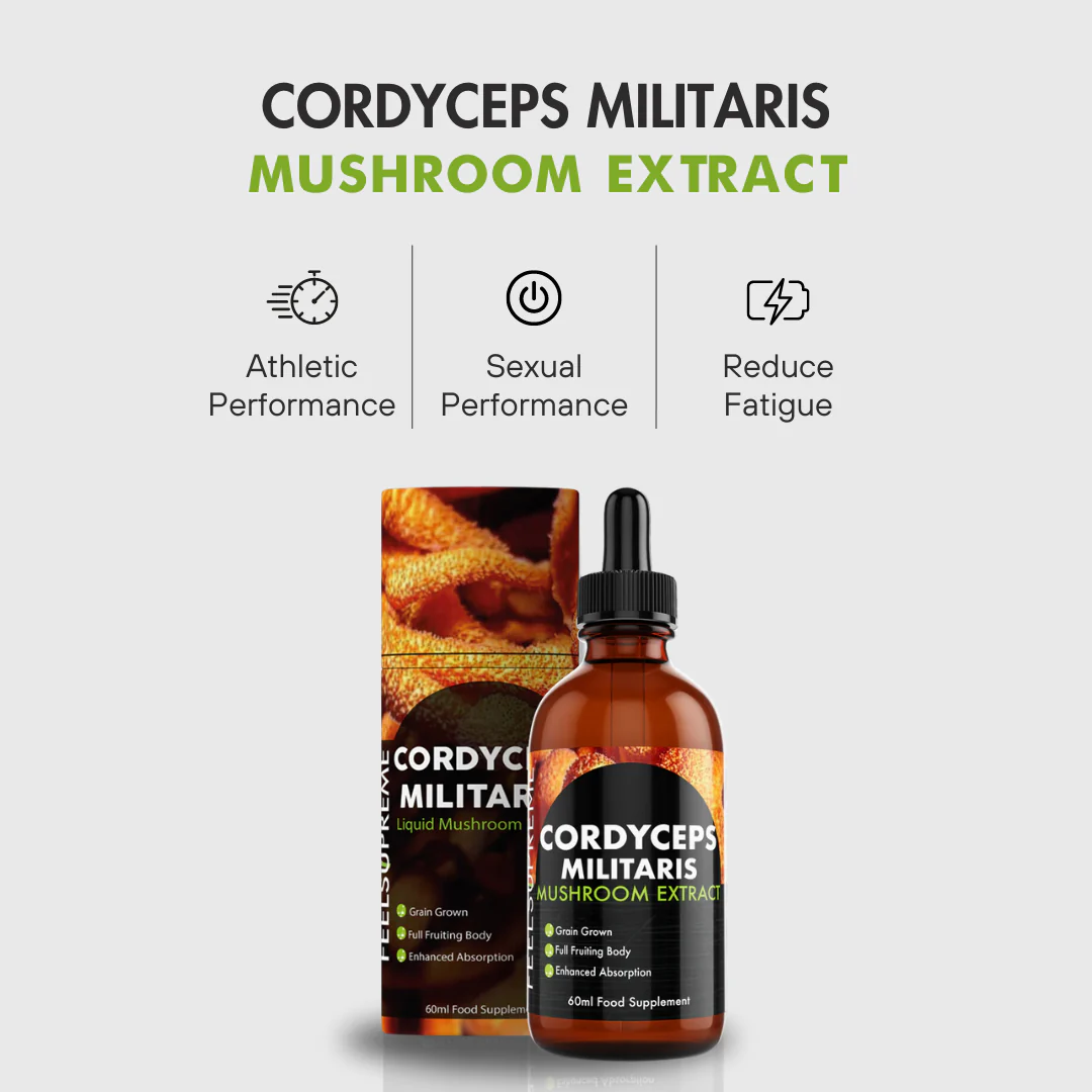 Feel Supreme Cordyceps Militaris Liquid | High Strength Tincture for Stamina 60ml