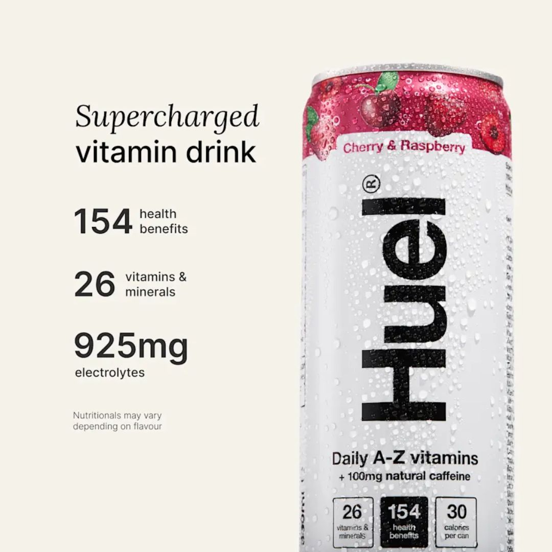 Huel Daily A-Z Vitamins 12x330ml - Cherry & Raspberry