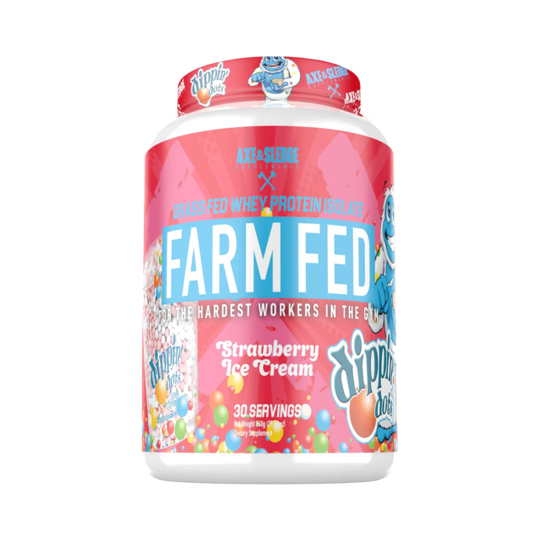 Axe & Sledge Supplements Farm Fed Protein Isolate 30 Servings - Strawberry Ice Cream
