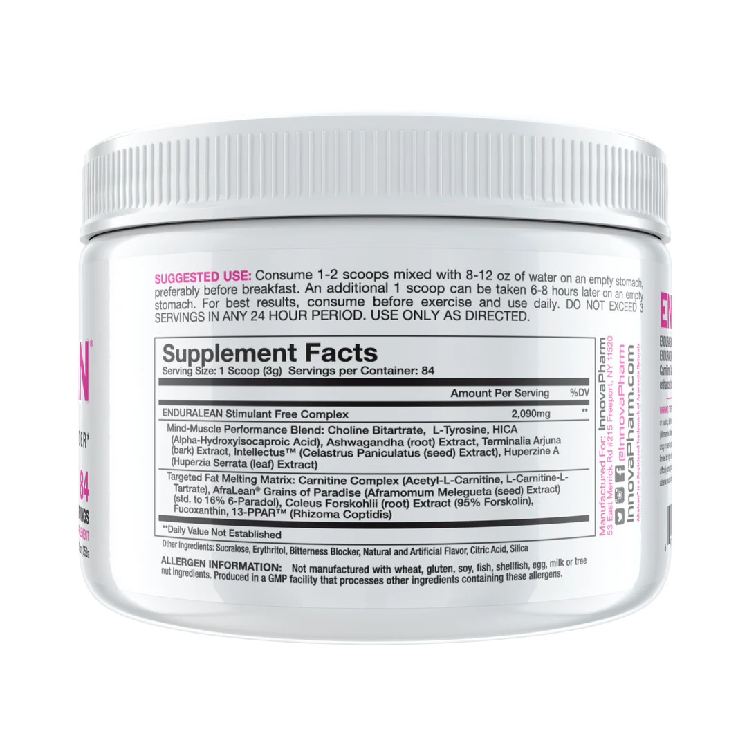 InnovaPharm Enduralean Stim Free 252g Pink Lemonade
