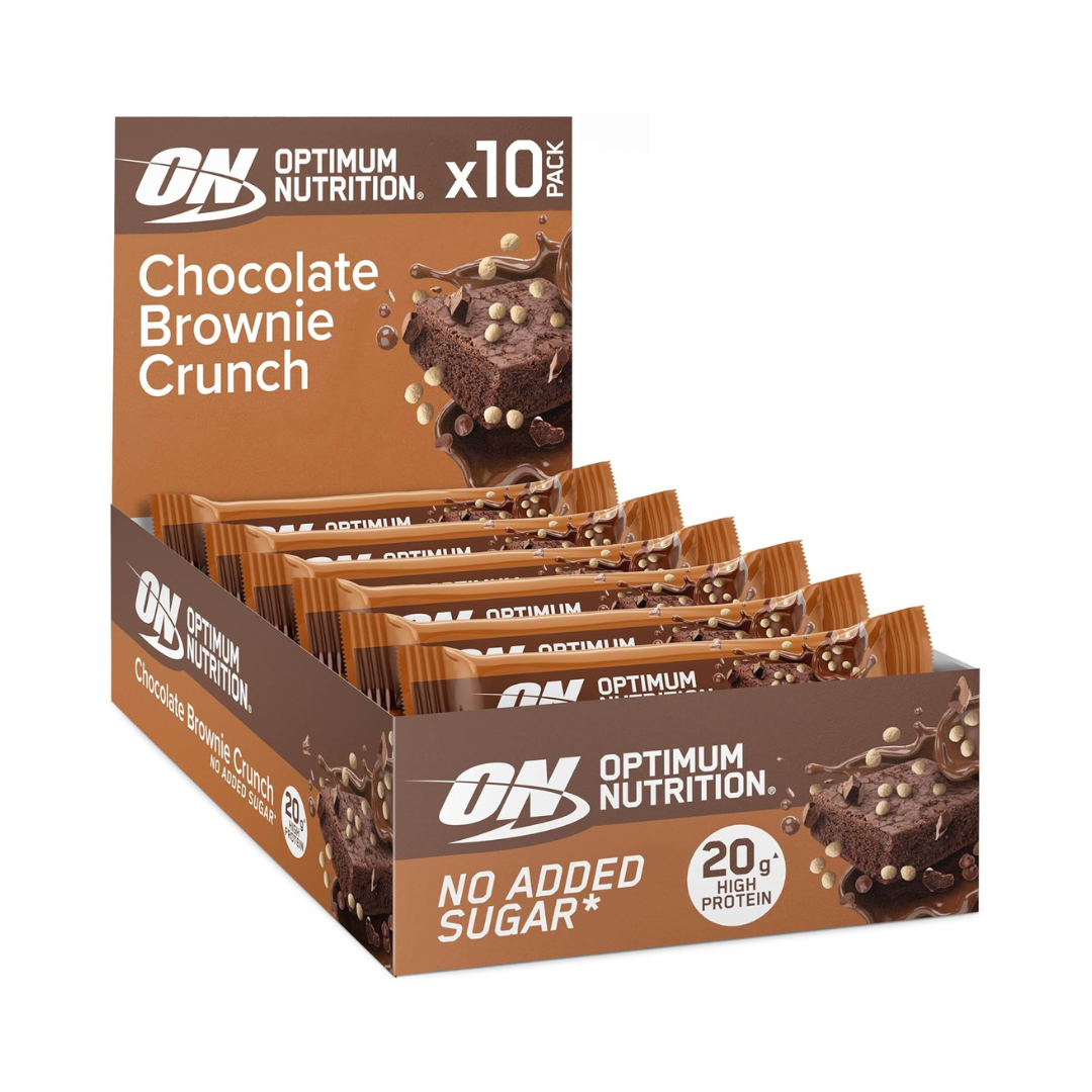 Optimum Nutrition Crunch Bar Box Of 10 - Choc Brownie