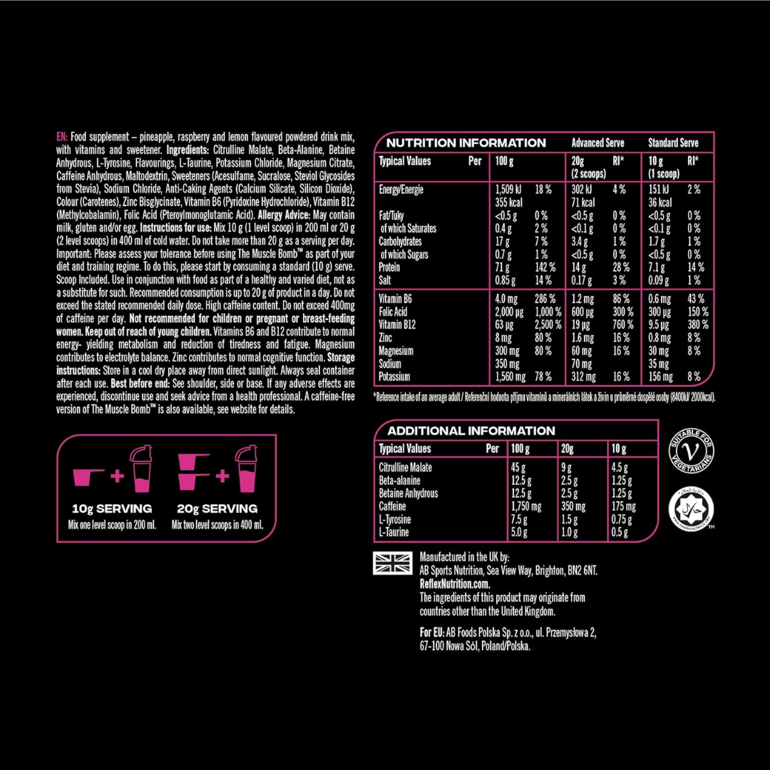 Reflex Nutrition The Muscle Bomb 400g - Twizzle Lolly