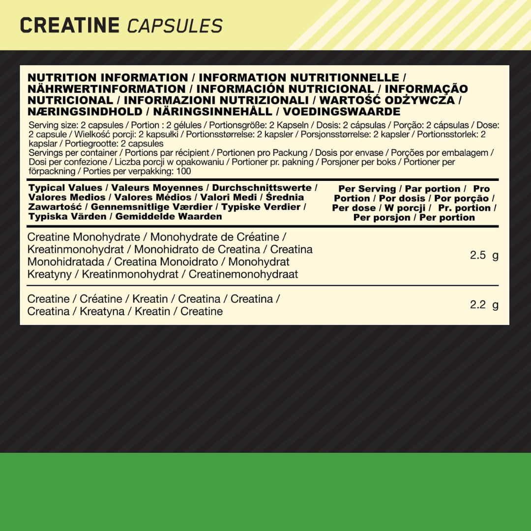 Optimum Nutrition Creatine 2500mg 200 Caps