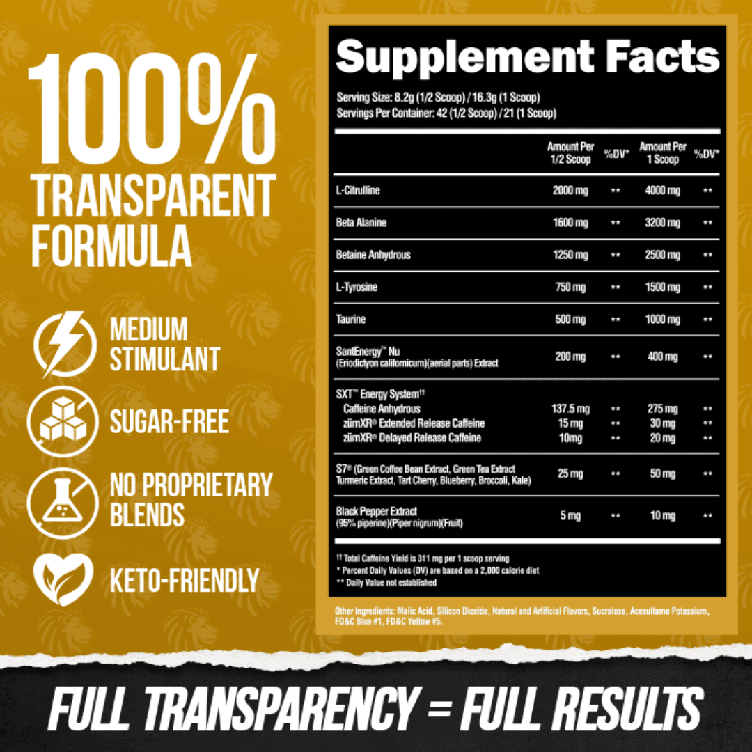 Alpha Lion SuperHuman Pre Workout 342.3g - Hulk Juice