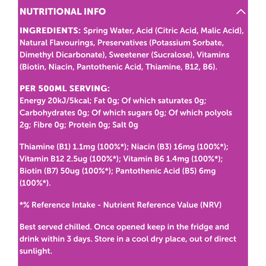 Get More Vits Vitamin B 12x500ml Still Apple & Raspberry