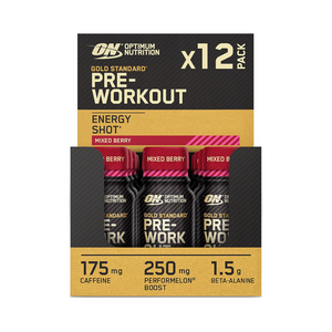 Optimum Nutrition Gold Standard Pre-Workout Shot 12x60ml - Mixed Berry