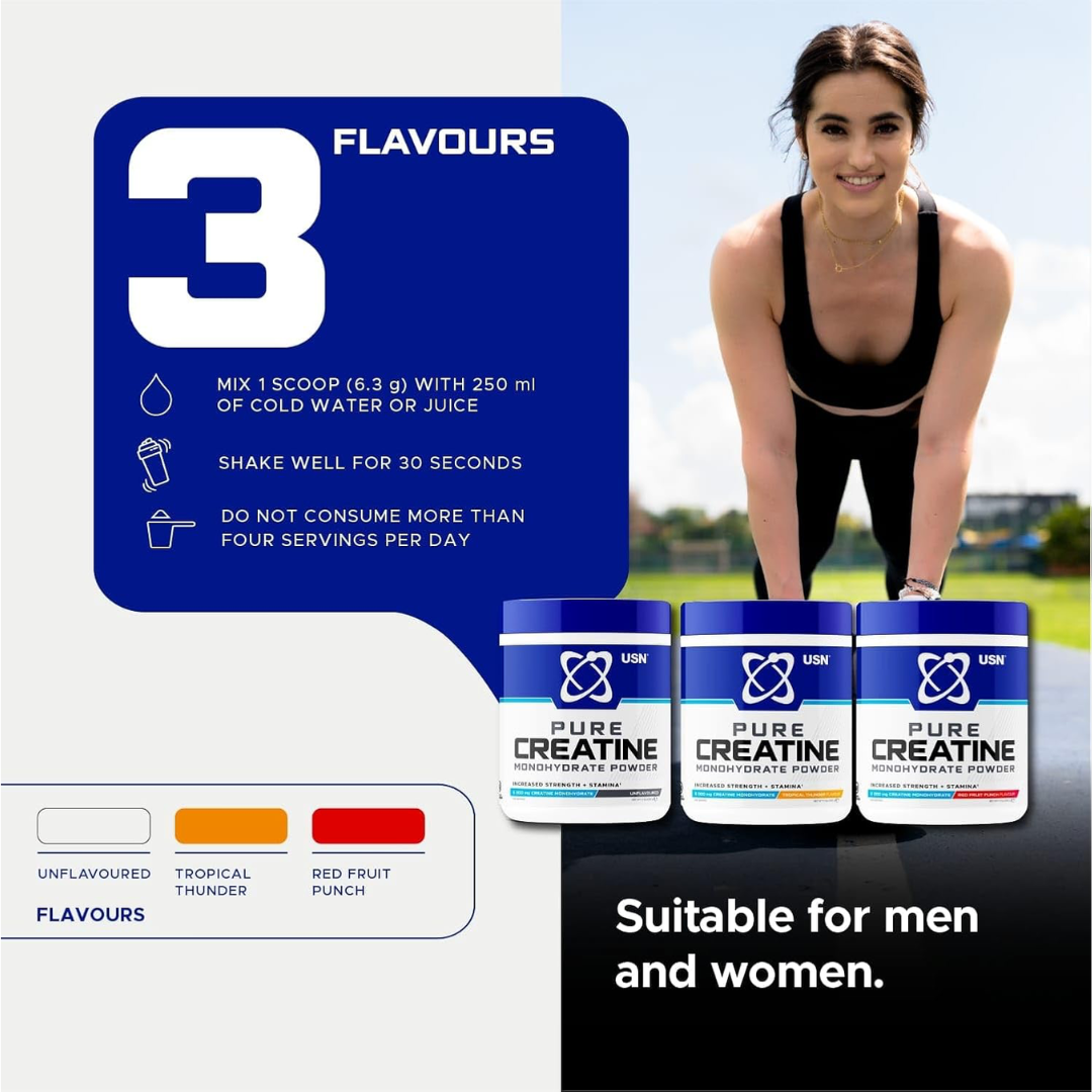 USN Creatine Micronized Monohydrate 500g - Tropical Thunder