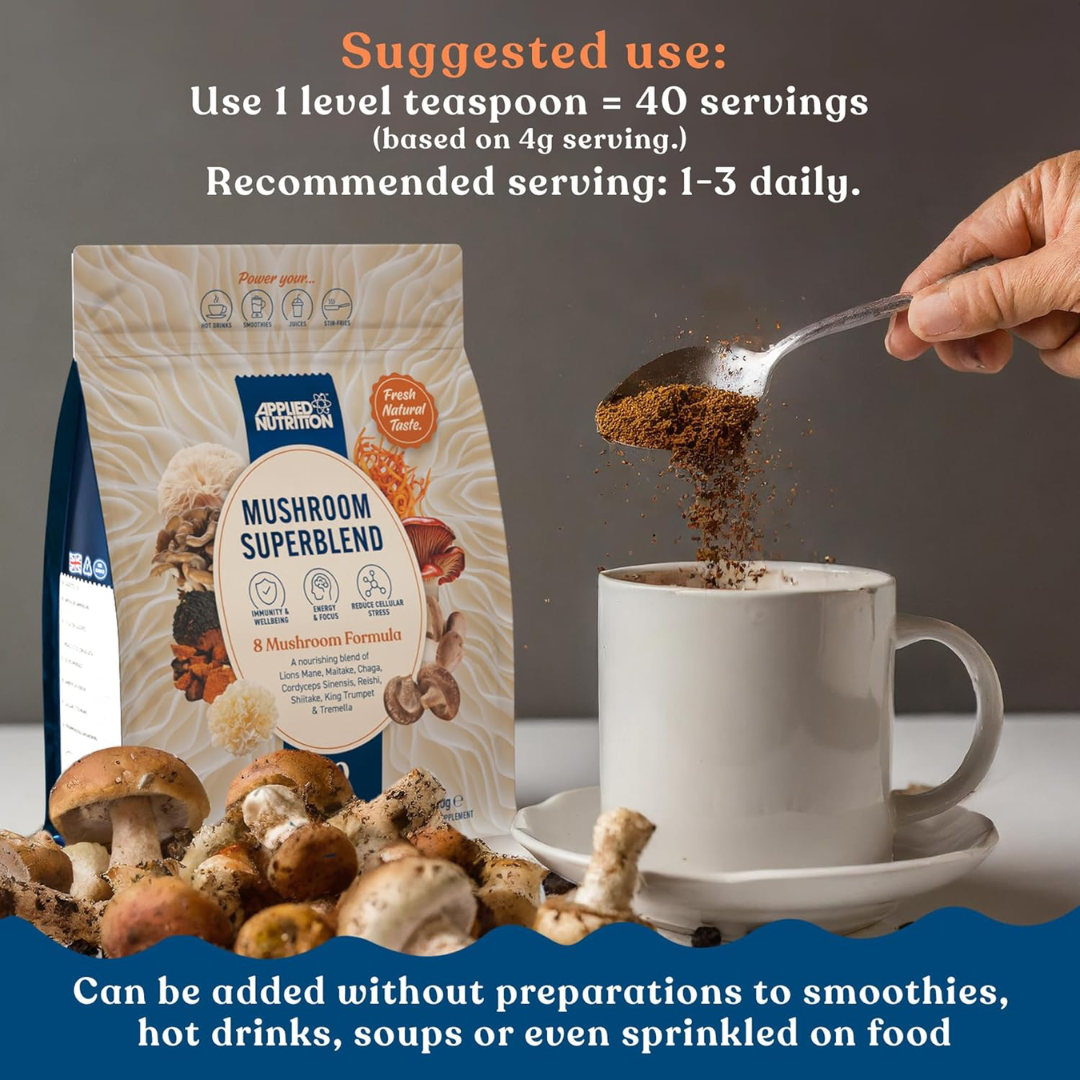 Applied Nutrition Mushroom Superblend 160g Unflavoured