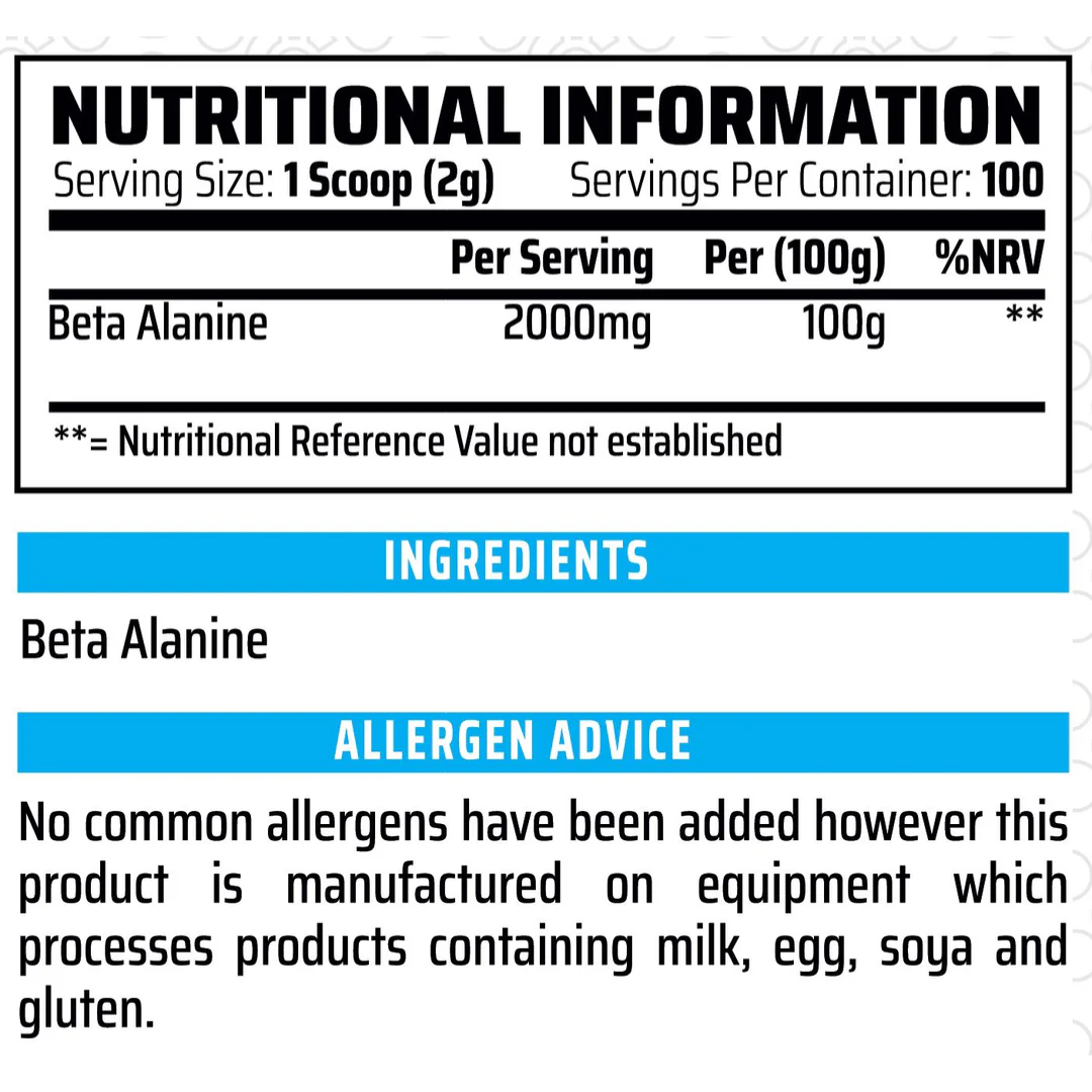 Chemical Warfare Beta Alanine 200g