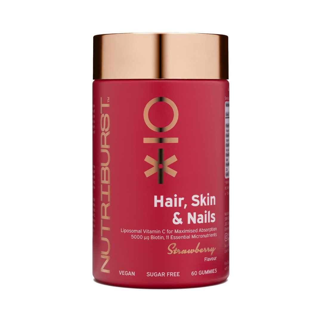 Nutriburst Hair, Skin & Nails 60 Gummies Strawberry