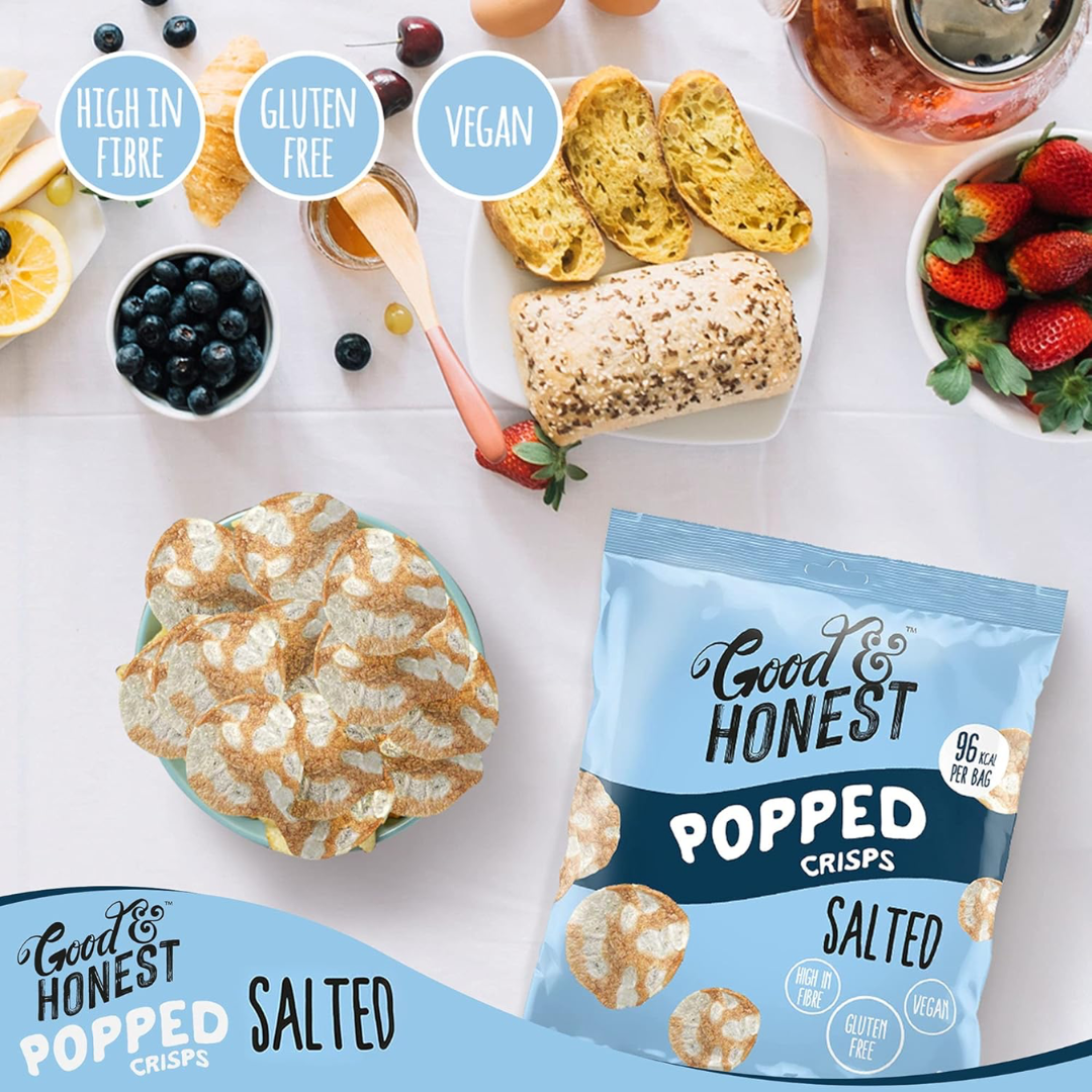 Good & Honest Popped Crisps 24x23g - Sea Salt