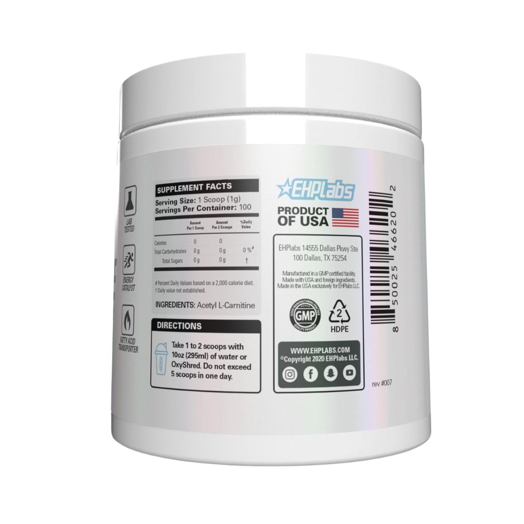 EHP Labs Acetyl L-Carnitine 100% Pure 100g 50 Servings