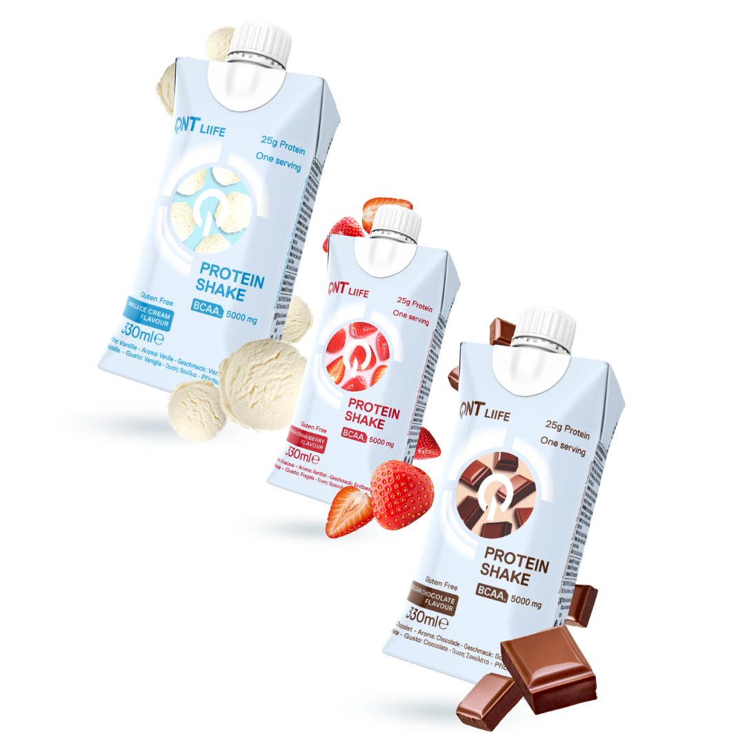 QNT Delicious Whey Shake Tetra 12x330ml - Chocolate
