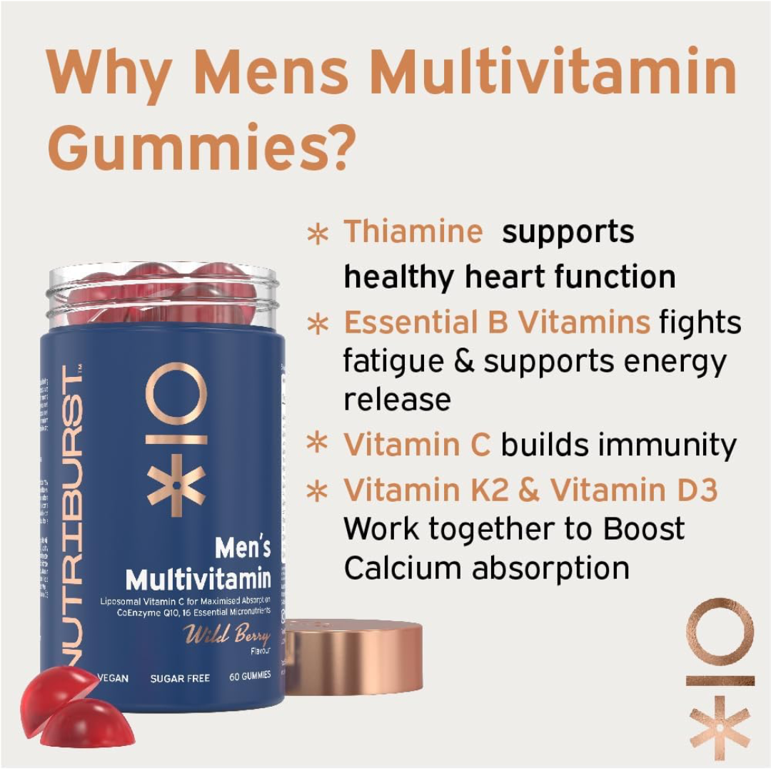 Nutriburst Men's Multivitamin 60 Gummies Wild Berry