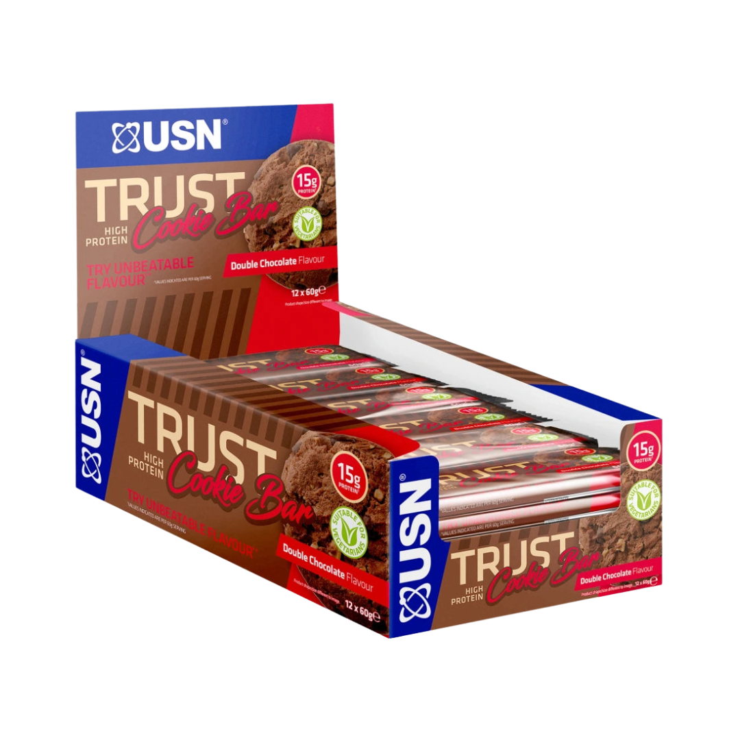 USN Trust Cookie Bars 12x60g - Double Chocolate