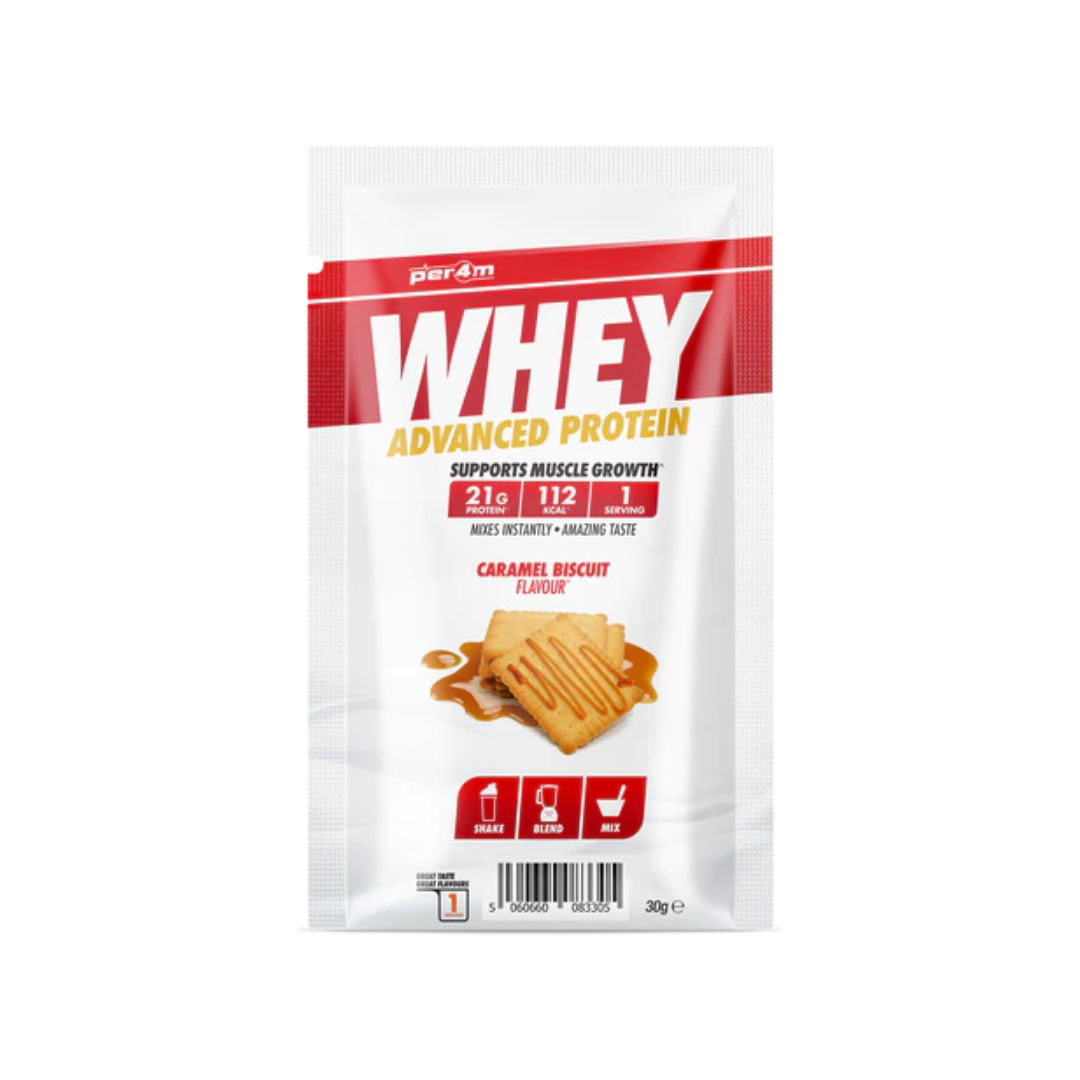 Per4m Advanced Whey Protein Sample Sachet 30g - Caramel Biscuit