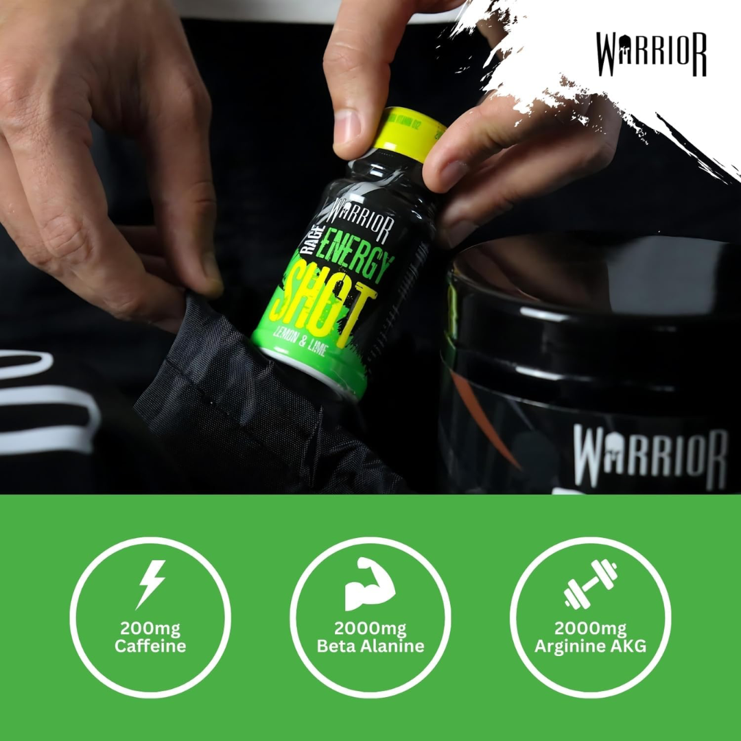 Warrior RAGE Energy Shots 12x60ml - Blue Raspberry