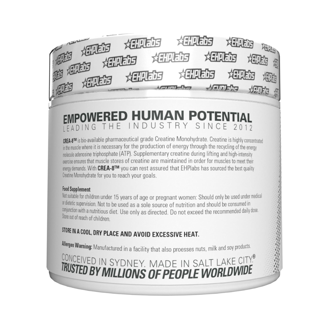 EHP Labs Creatine Monohydrate Crea-8 500g 100 Servings Unflavoured