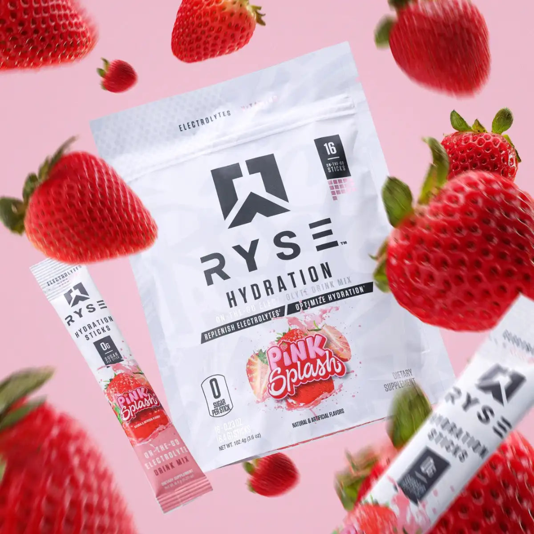 RYSE Hydration Sticks 16x6.4g - Pink Splash
