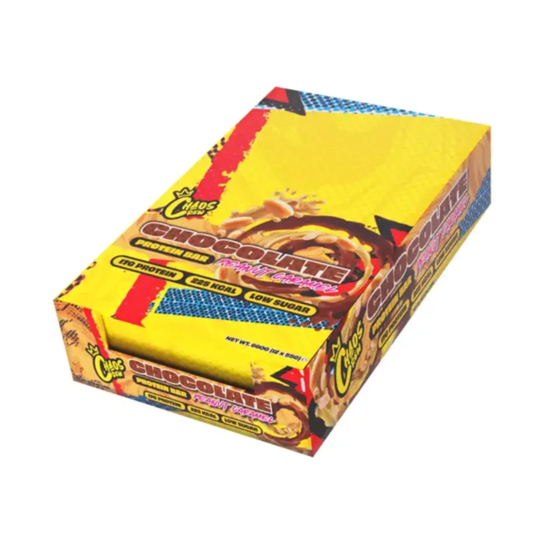 Chaos Crew Protein Bar 12x55g - Chocolate Peanut Caramel