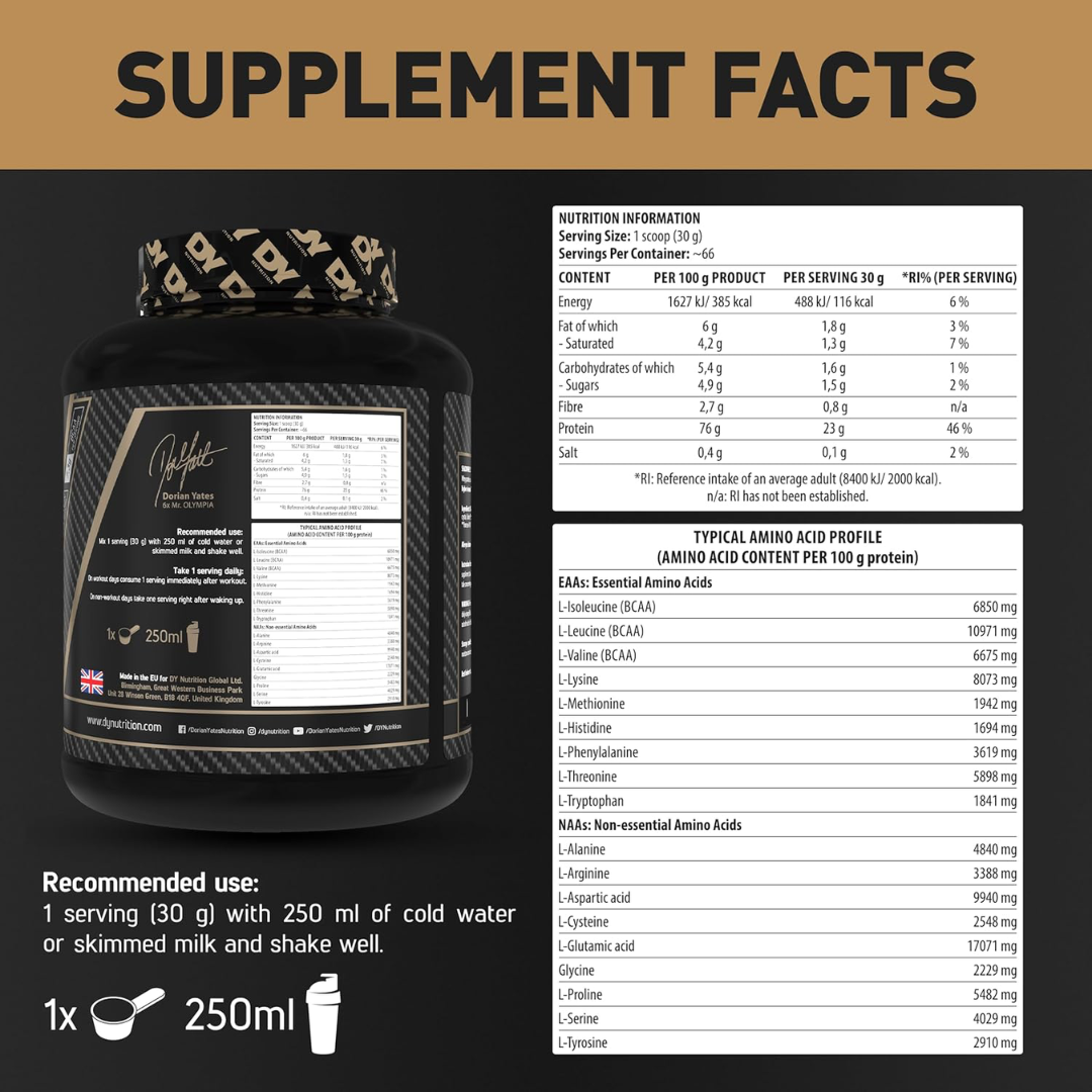 DY Nutrition Shadowhey Concentrate 2kg - Strawberry