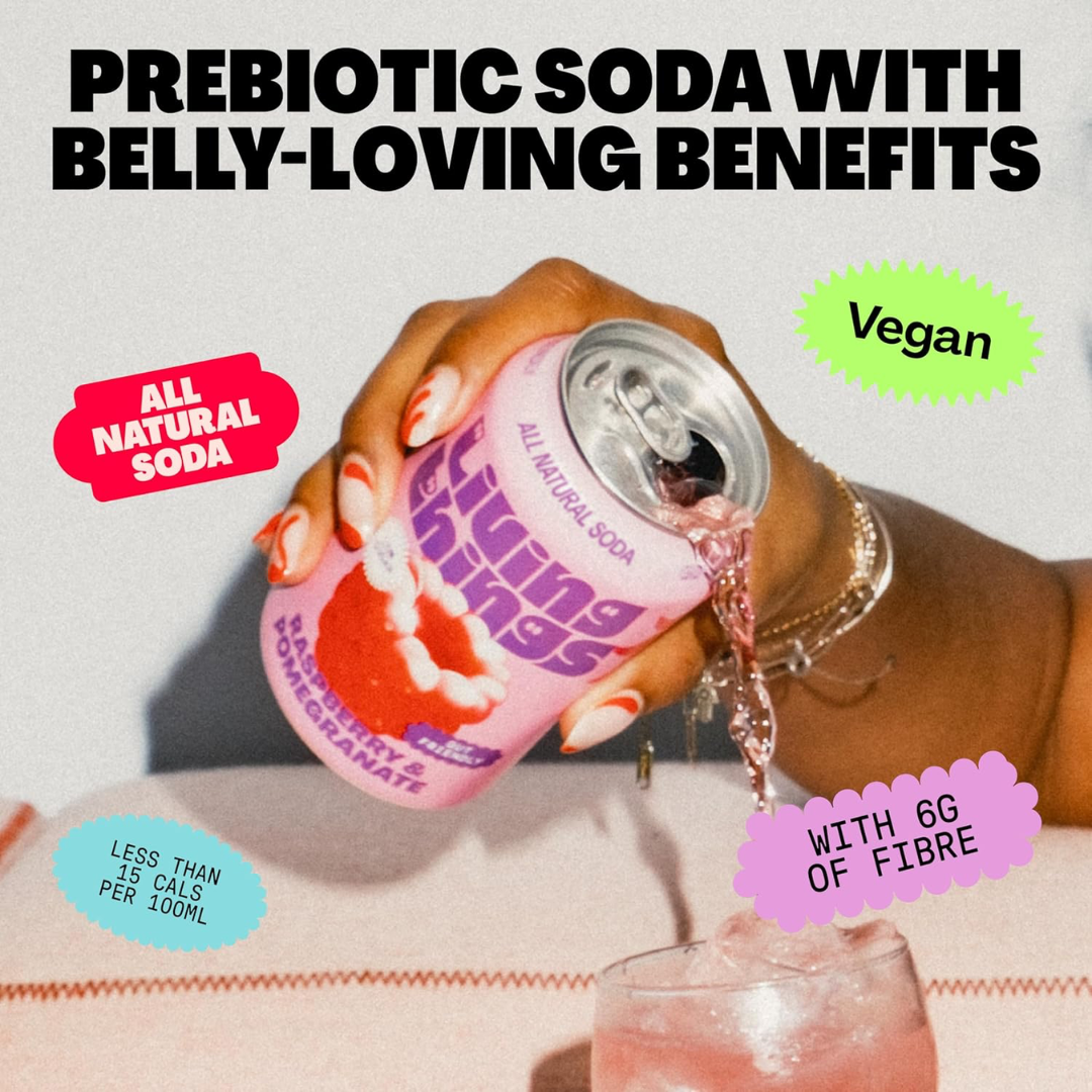 Living Things Prebiotic Soda 12x330ml - Watermelon & Lime Soda