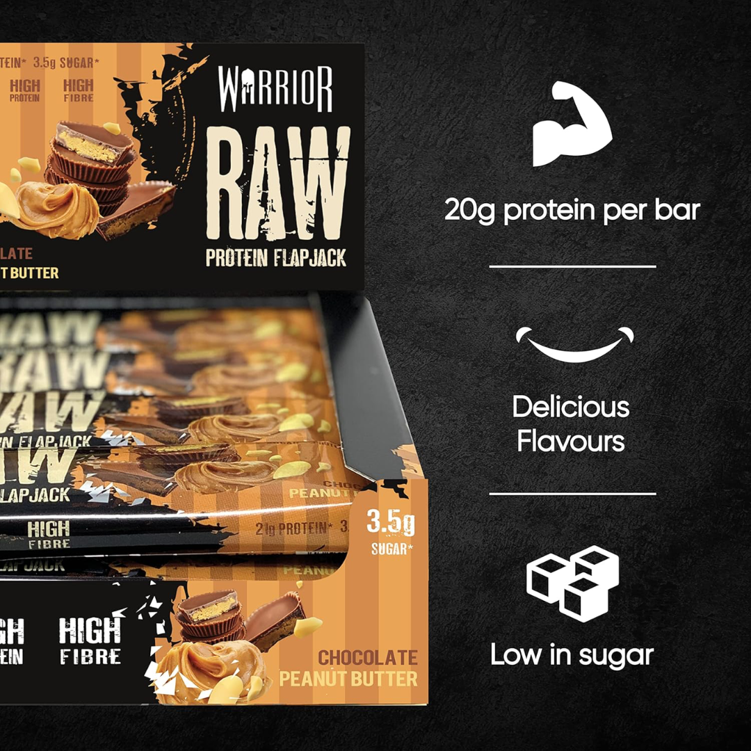 Warrior Raw Protein Flapjack 12x75g - Red Velvet Cake