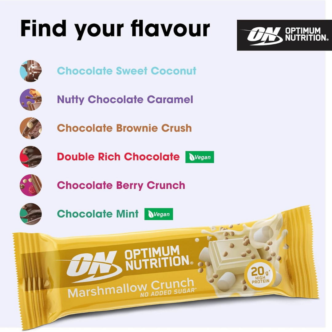 Optimum Nutrition Crunch Bar Box Of 10 - Marshmallow