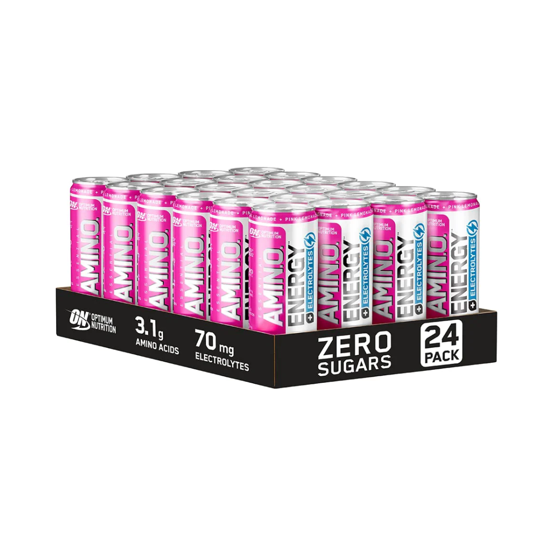 Optimum Nutrition Amino Energy + Electrolyte RTD 24x250ml - Pink Lemonade