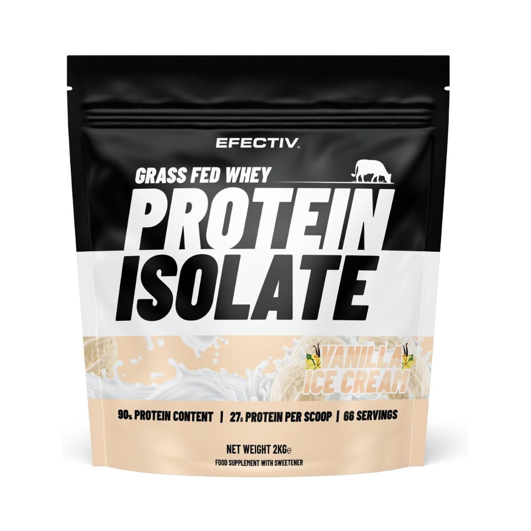 Efectiv Nutrition Grass Fed Whey Protein Isolate 2000g - Vanilla Ice Cream