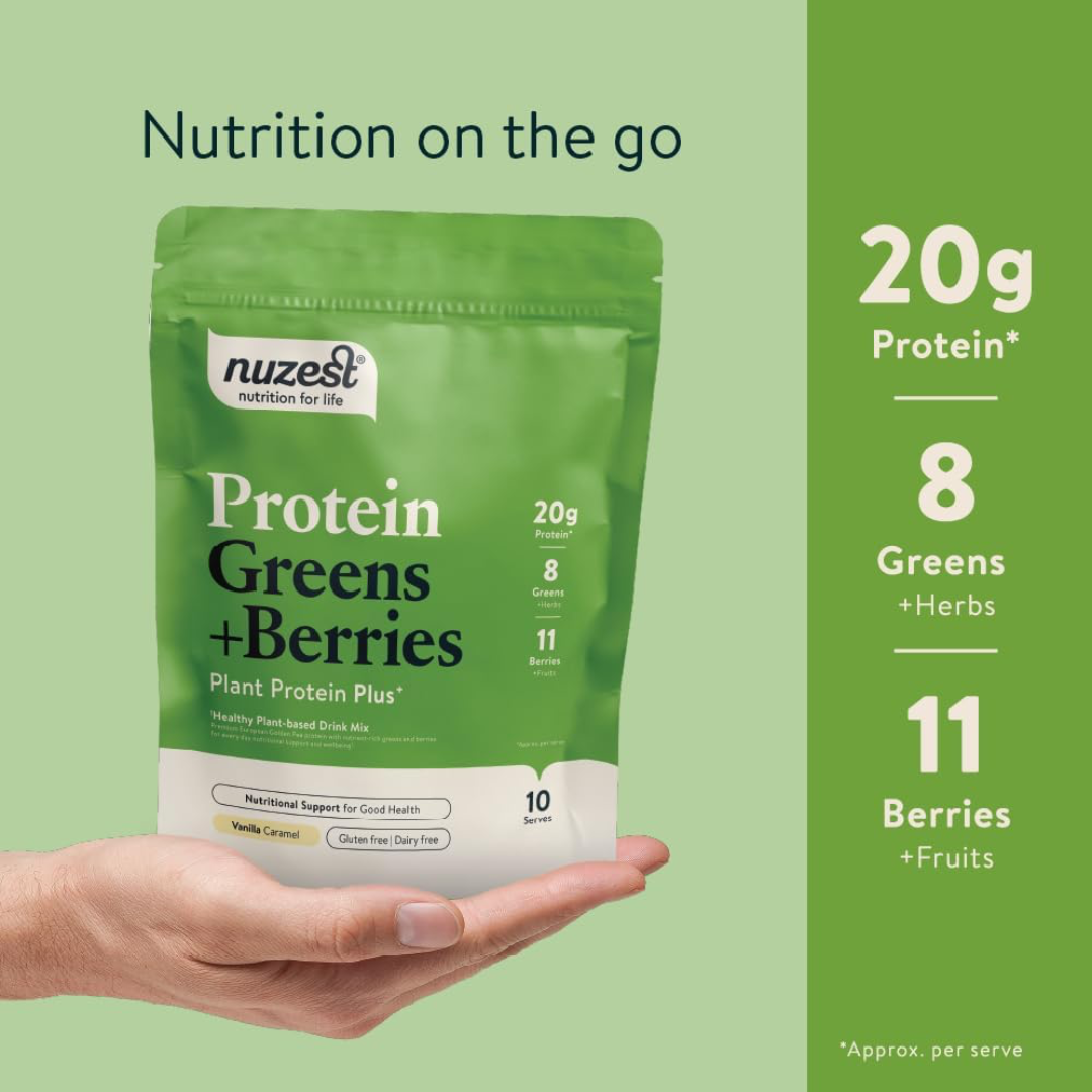 Nuzest Protein Plus Greens + Berries 300g - Cocoa
