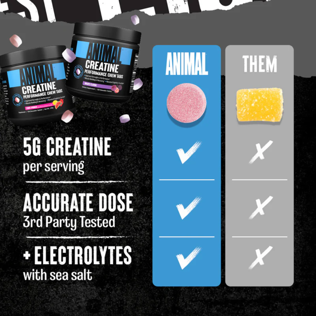 Animal Creatine Chews 120 Tabs - Grape