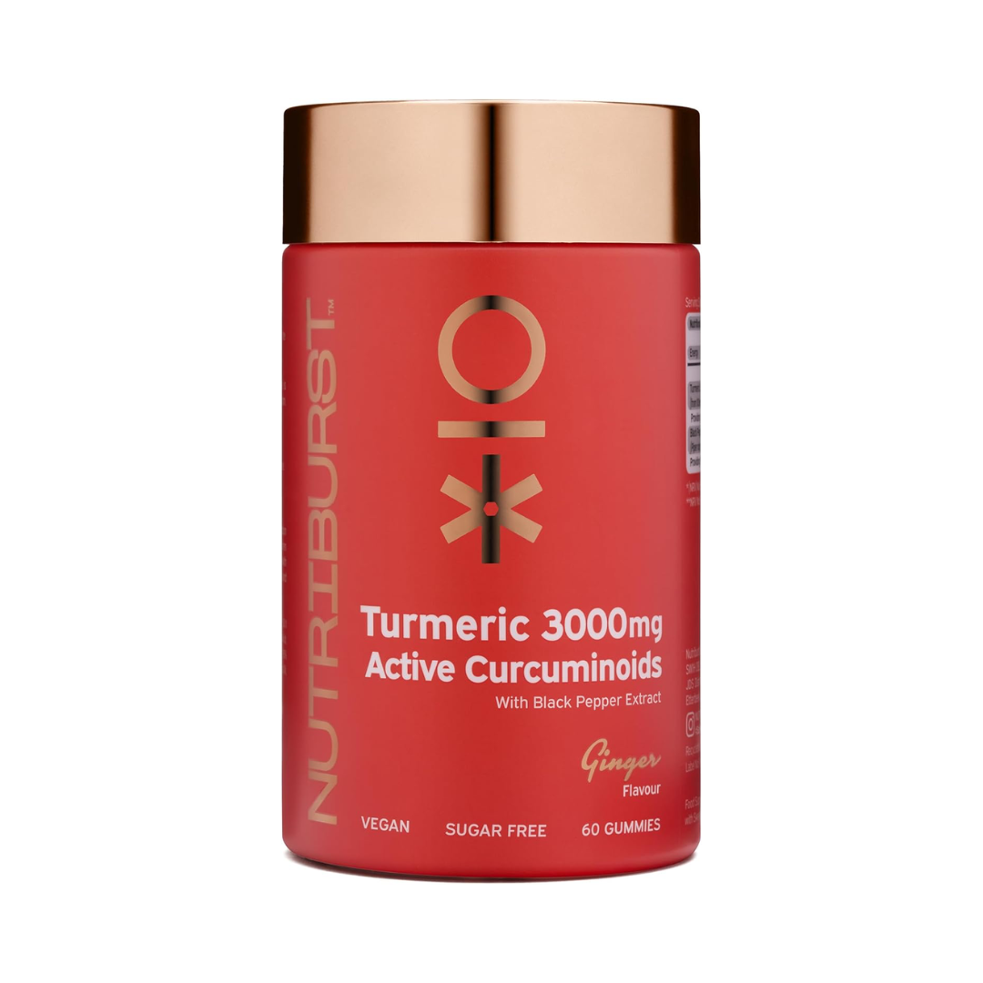 Nutriburst Tumeric 3000mg 60 Gummies Ginger