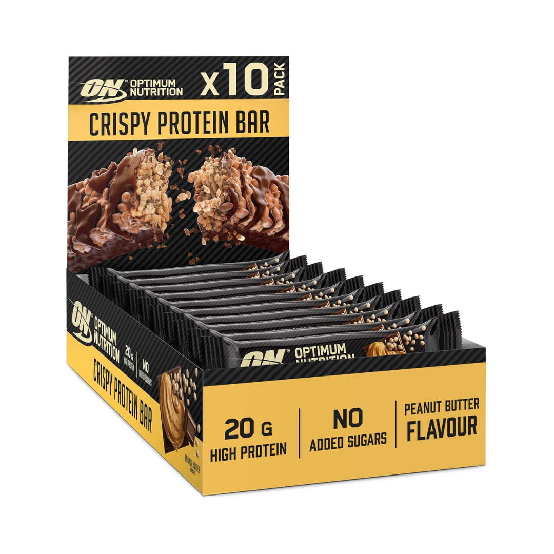 Optimum Nutrition Protein Crisp Bar 10x65g Peanut Butter