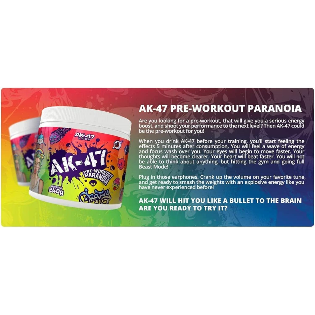 AK-47 Labs Paranoia Pre-Workout 240g - Blue Lemonade