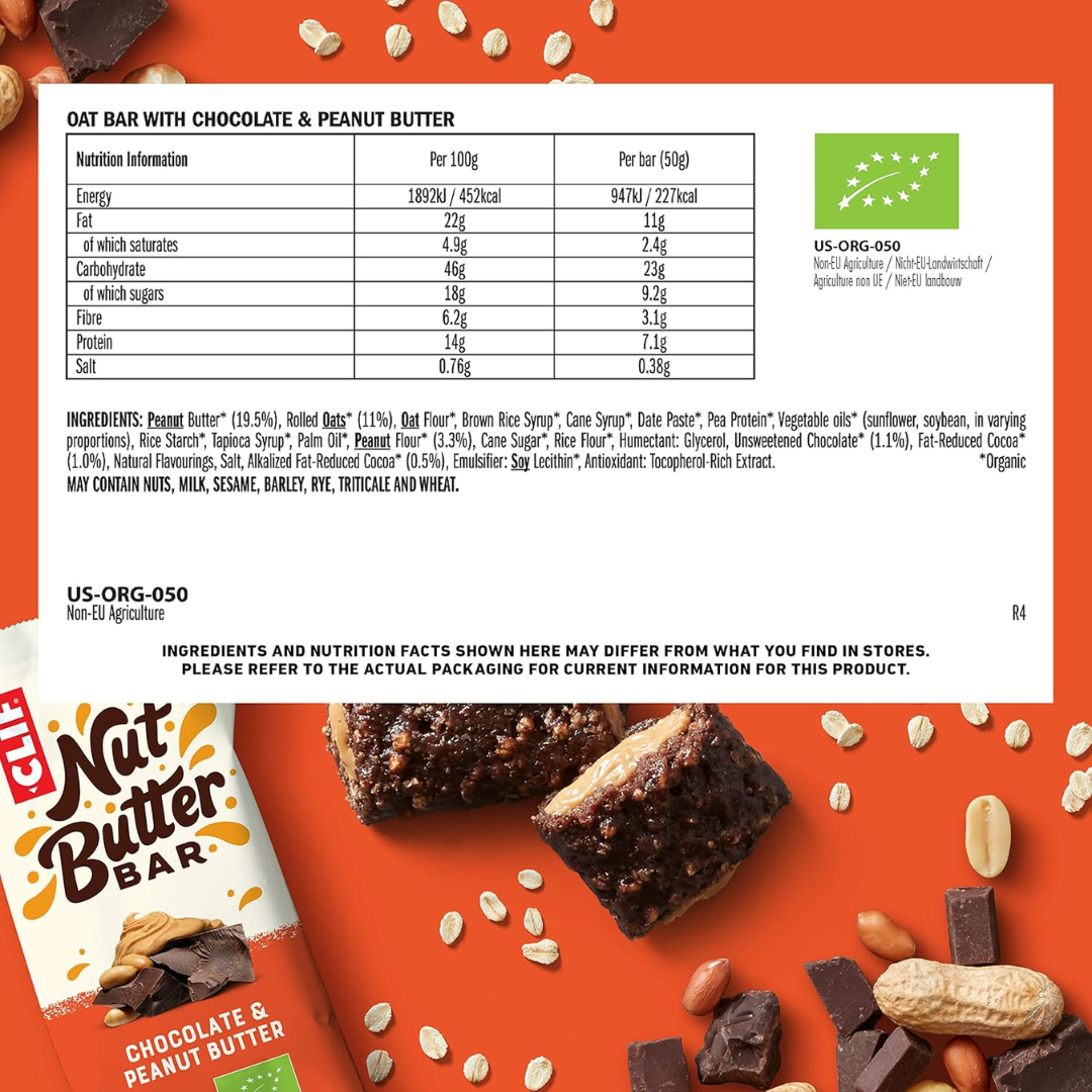 CLIF Nut Butter Bar 12x50g - Chocolate Peanut Butter