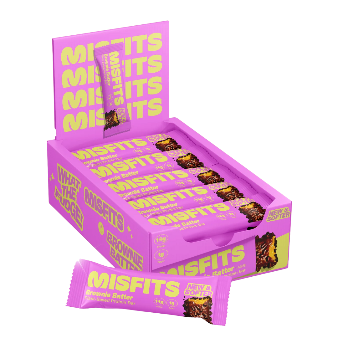 Misfits Plant-Based Protein Bar 15x50g - Brownie Batter