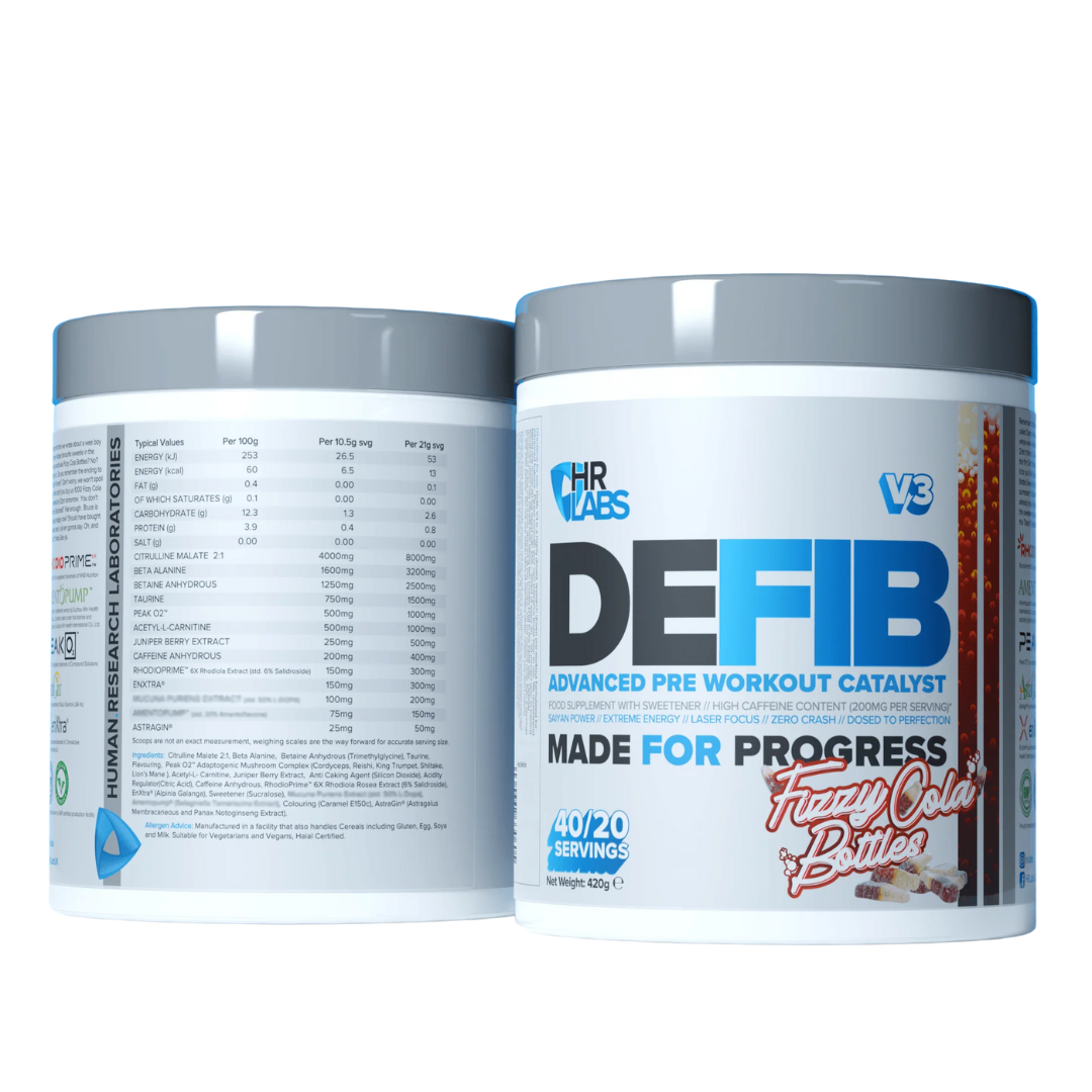 HR Labs Defib V3 420g - Fizzy Cola Bottles – The Box Supplements