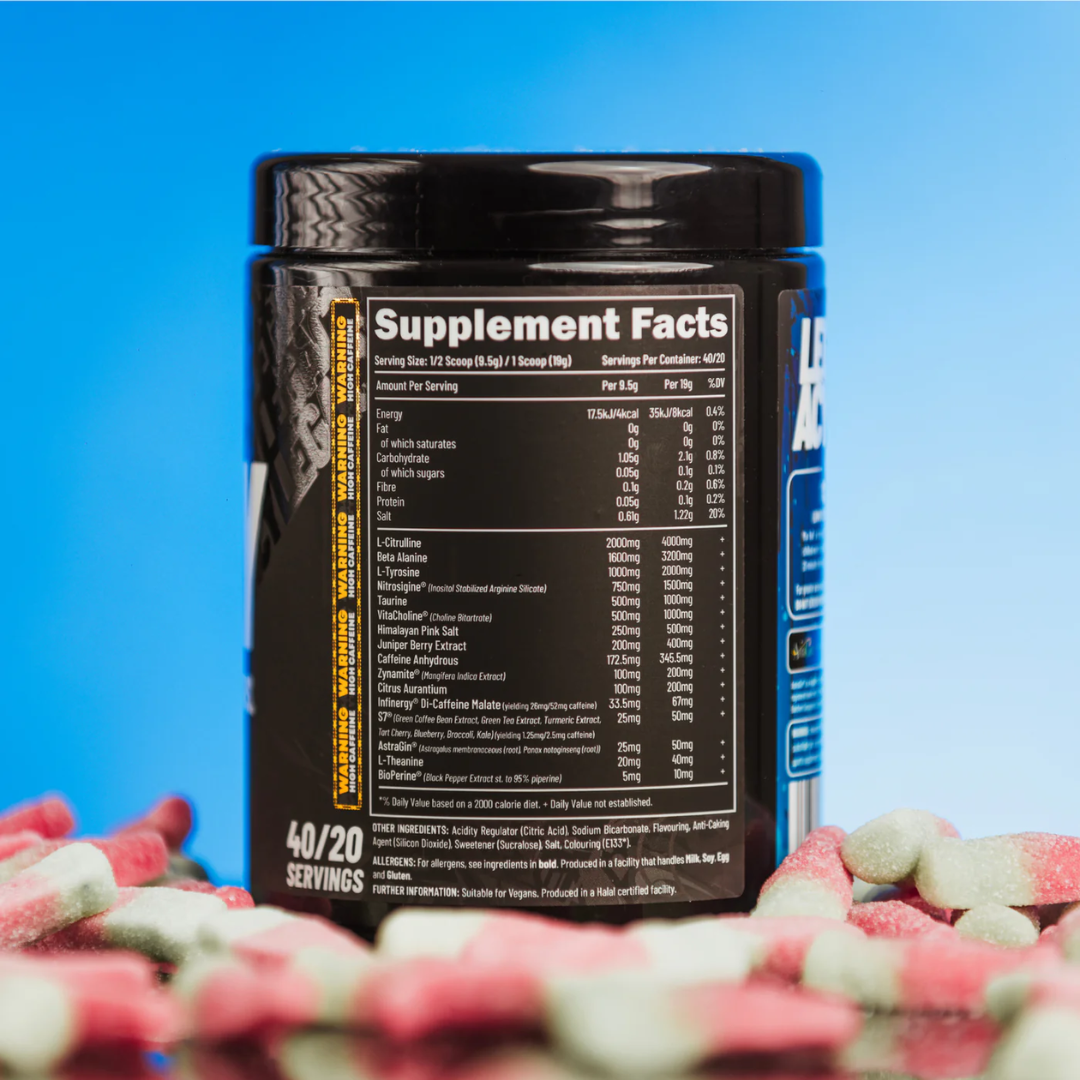Efectiv Nutrition LEGACY Pre-Workout 380g Fizzy Bubble Sweets