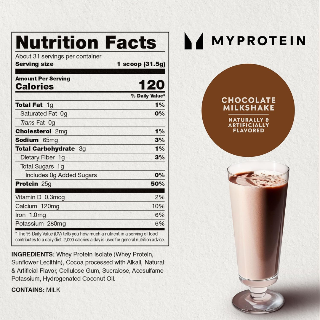 MyProtein Impact Isolate Whey Protein 2.5kg - Natural Vanilla