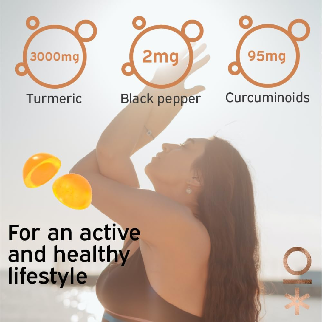 Nutriburst Tumeric 3000mg 60 Gummies Ginger