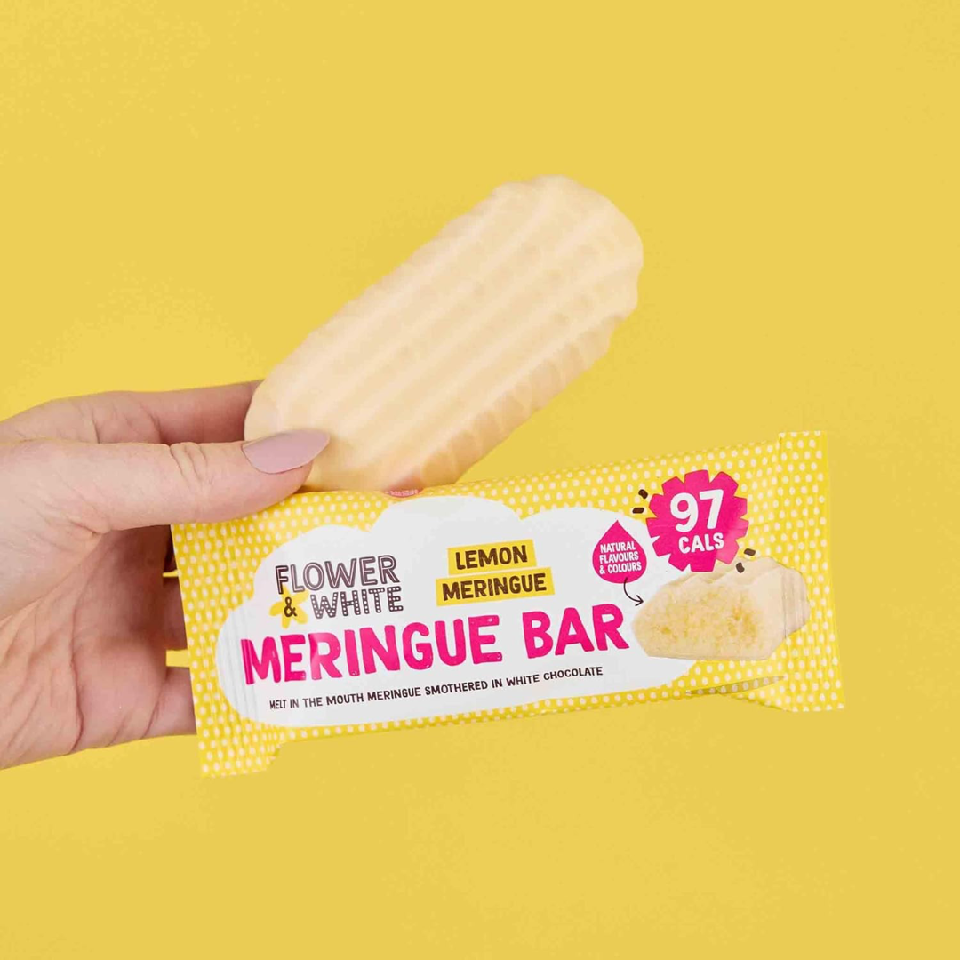 Flower & White Meringue Bar 12x20g - Lemon