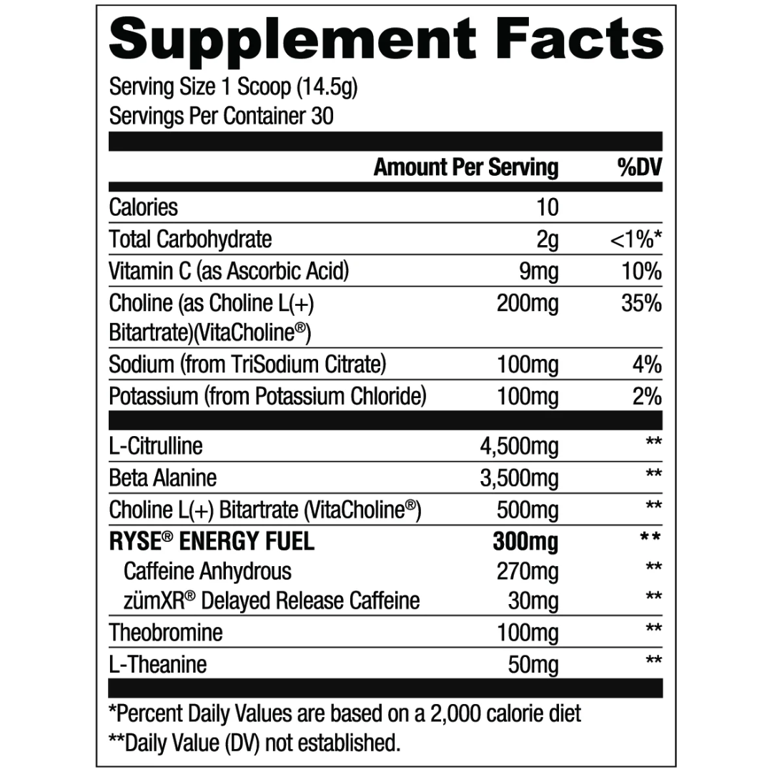RYSE Loaded Pre-Workout 420g - Sour Green Apple