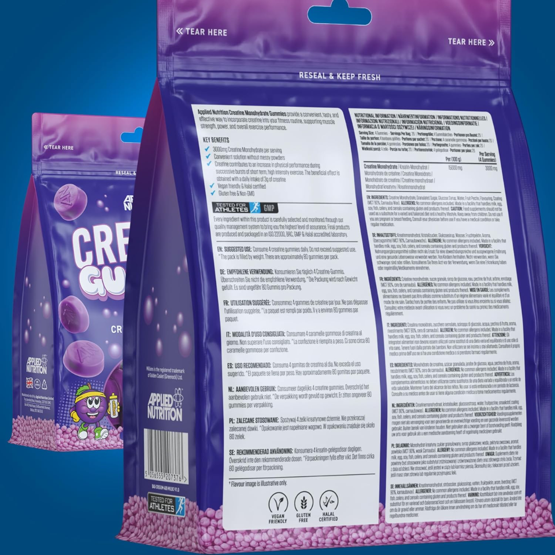 Applied Nutrition Creatine Gummies 80 Gummies - Blue Raspberry
