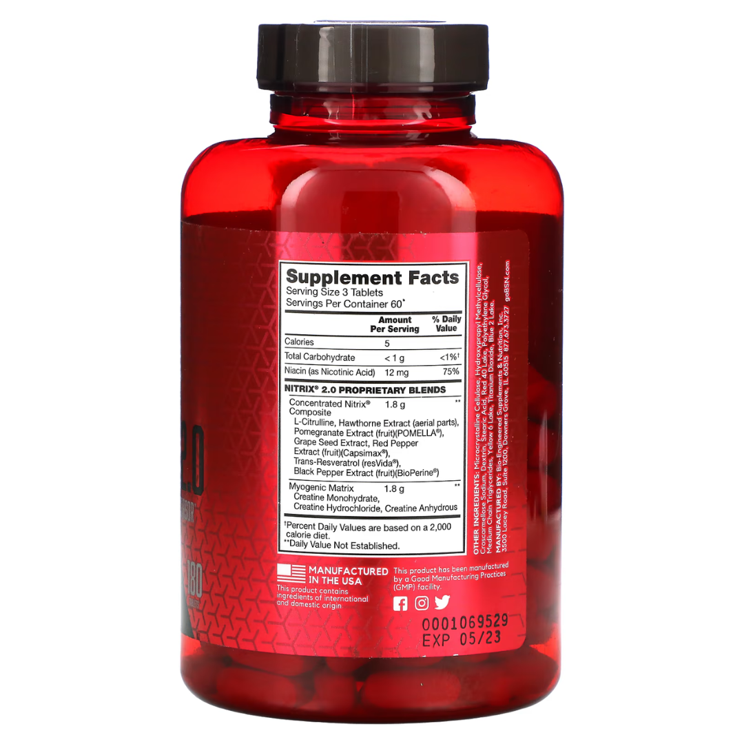 BSN Nitrix 2.0 180 Caps