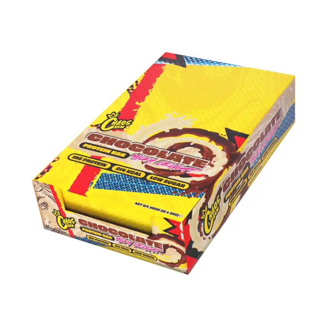 Chaos Crew Protein Bar 12x55g - Chocolate Milky Delight